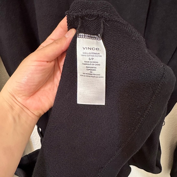 VINCE 100% Cotton Crew Neck Sweater Dress With Cord Tie Waist EUC - Picture 8 of 9